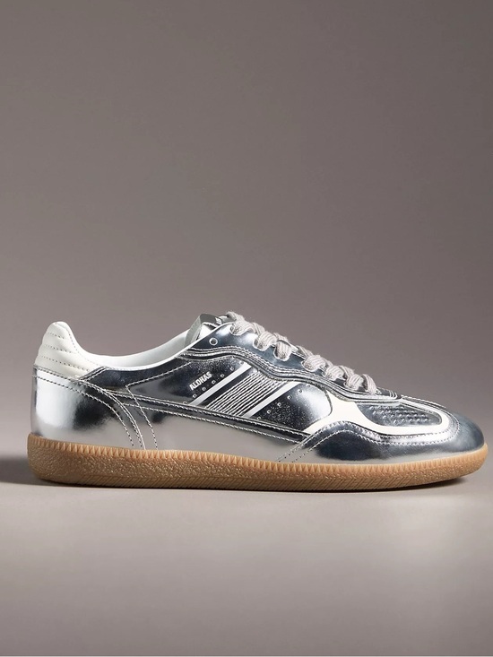ALOHAS Shoes - ALOHAS TB.490 Rife Shimmer Metallic Leather Sneakers in Silver Cream